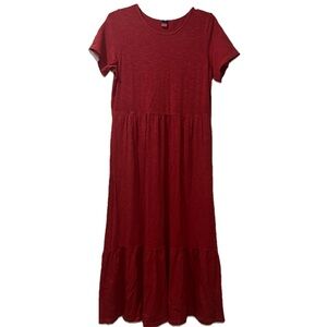 Old Navy Short Sleeve Red Maxi Dress Women’s Medium